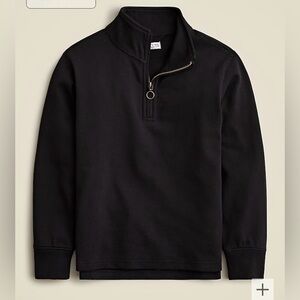 J.Crew Kids' relaxed-fit half-zip pullover in black